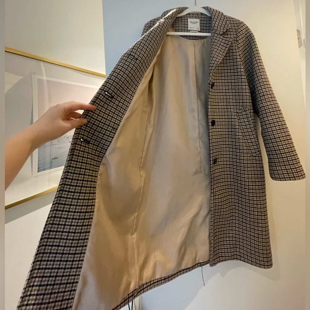 Abercrombie Wool Plaid Coat - Picture 6 of 8